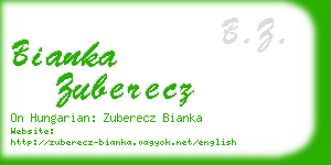 bianka zuberecz business card